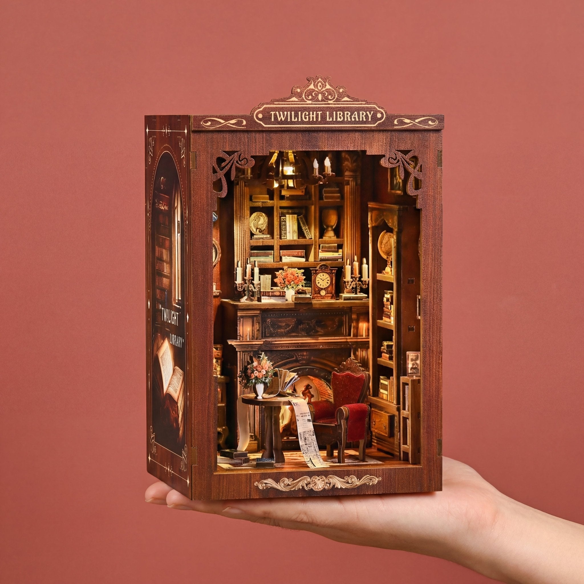 Twilight Library DIY book nook kit front view